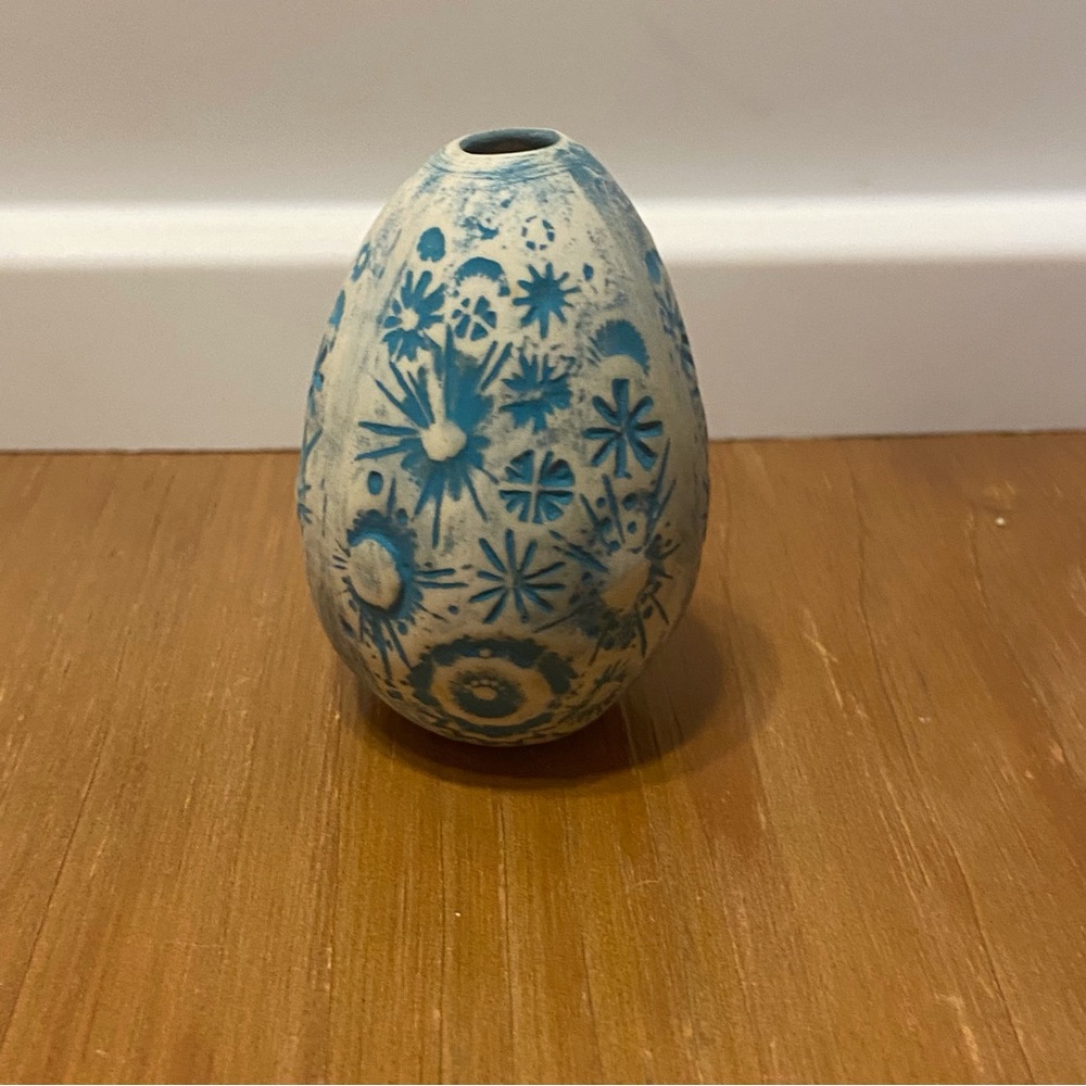 Vintage Edward C Brinkman Ceramic Pottery Egg Vase MCM